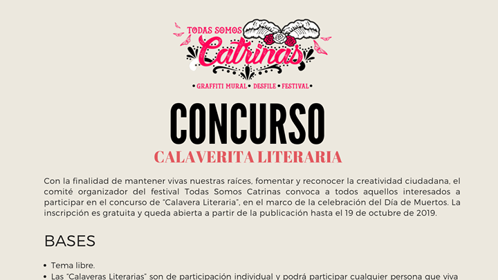 Invitan A Participar En El Concurso Calavera Literaria De Luna