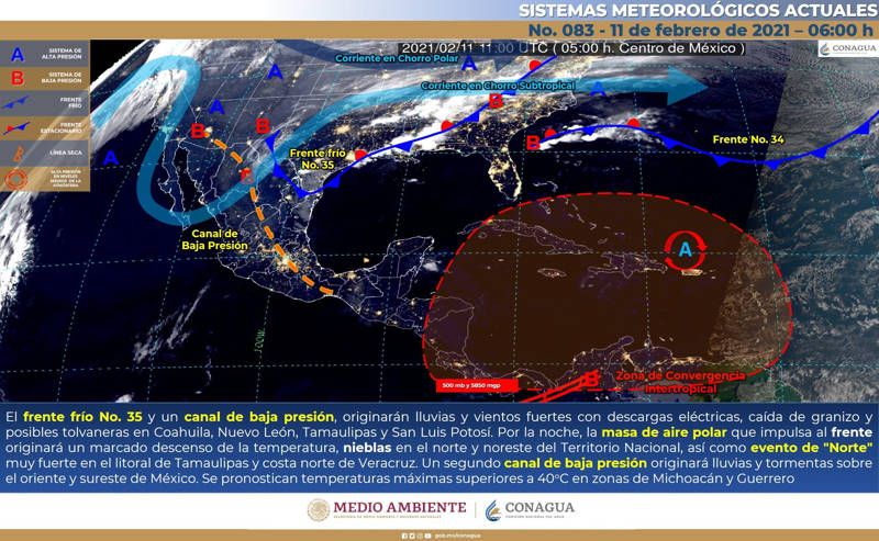 Ambiente caluroso en la península de Yucatán