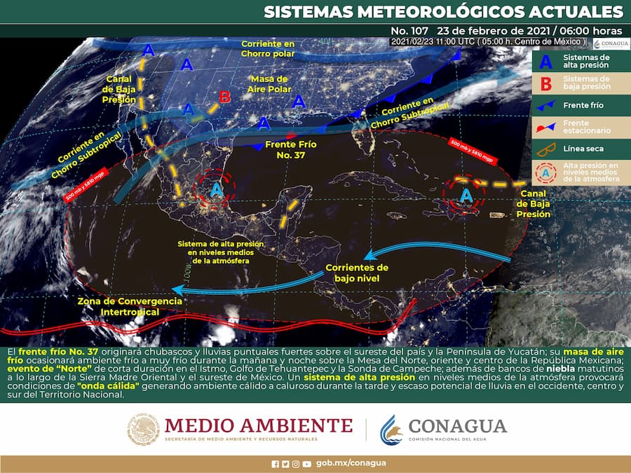 Lluvias y chubascos en la península