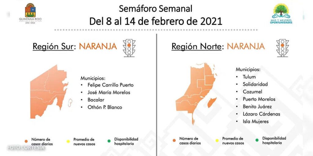 Vuelve Quintana Roo a color naranja