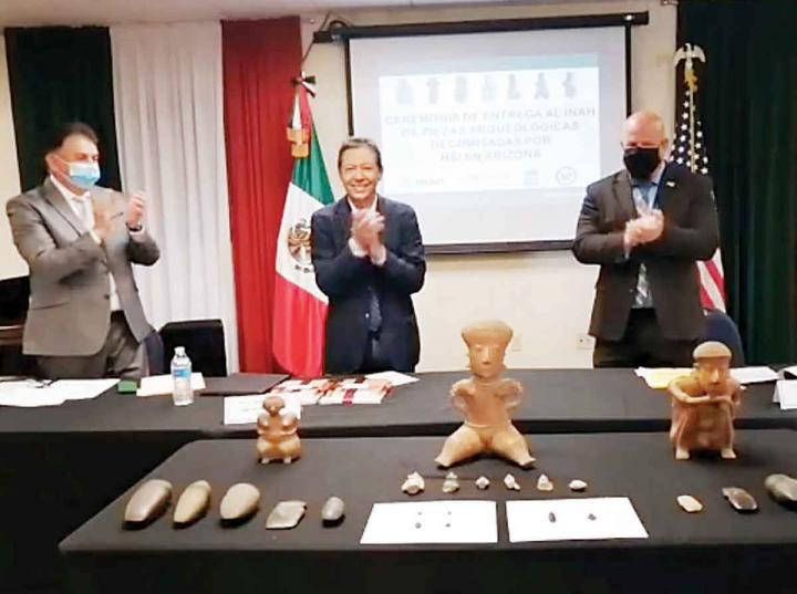 Regresan a México 280 piezas arqueológicas