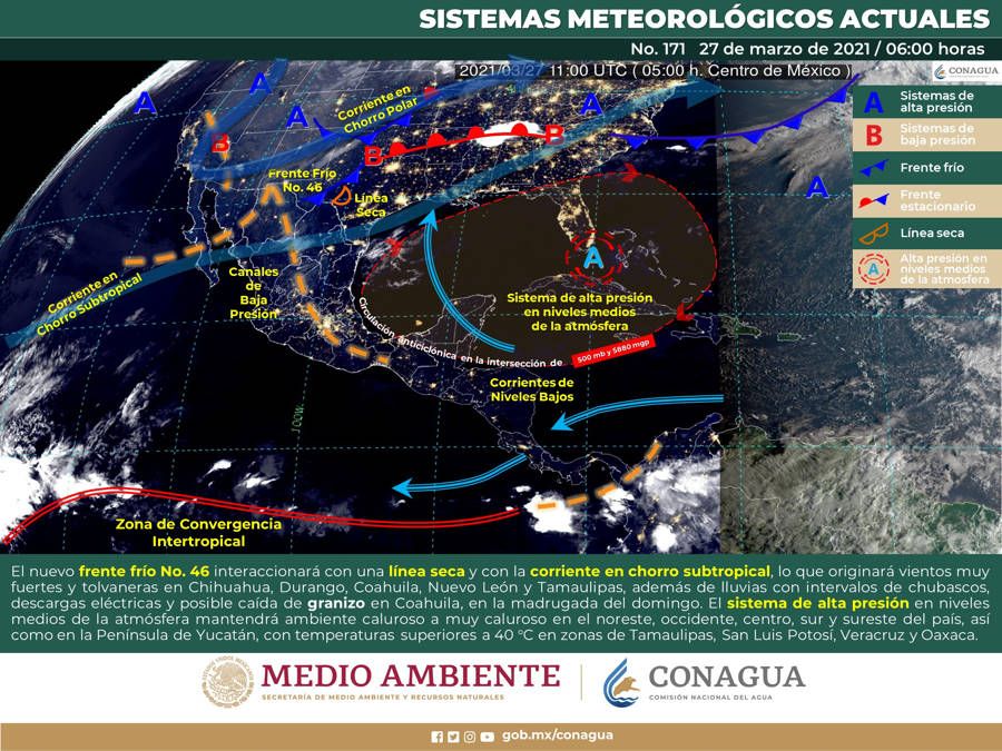 Ambiente templado en la Península de Yucatán