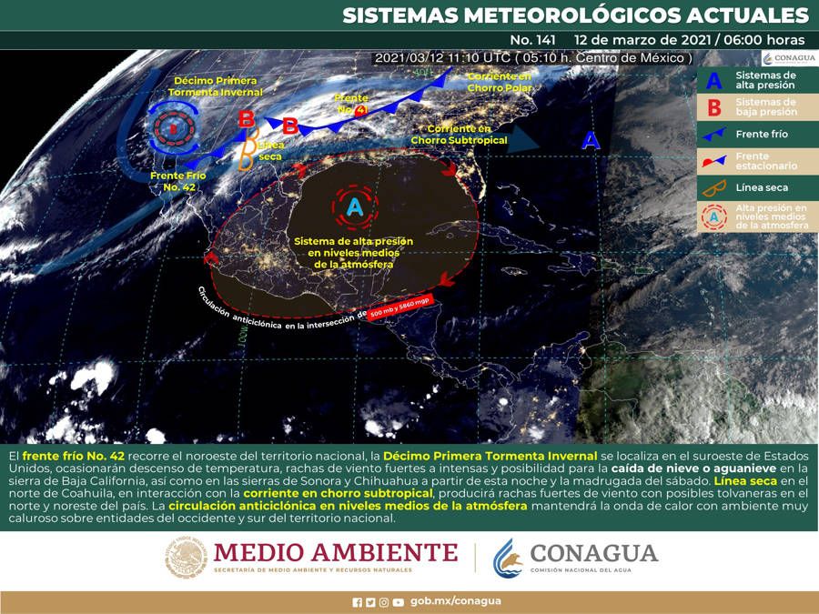 Ambiente muy caluroso en la Península de Yucatán