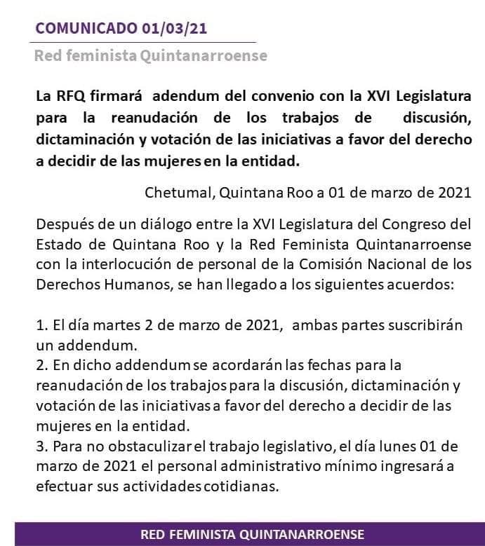 Habrá nuevo acuerdo para fecha de dictamen en temas de derechos de las mujeres