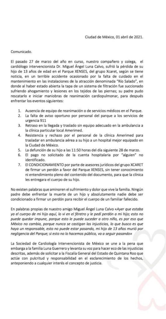 Sociedad de Cardiología  Intervencionista de México pide a la FGE esclarecimiento de caso Xenses