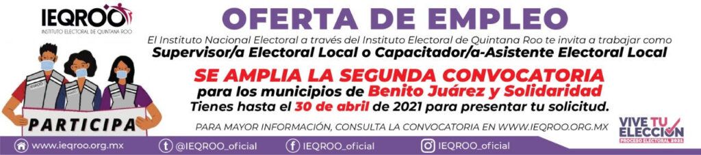 Reitera IEQROO invitación para trabajar en próximas elecciones