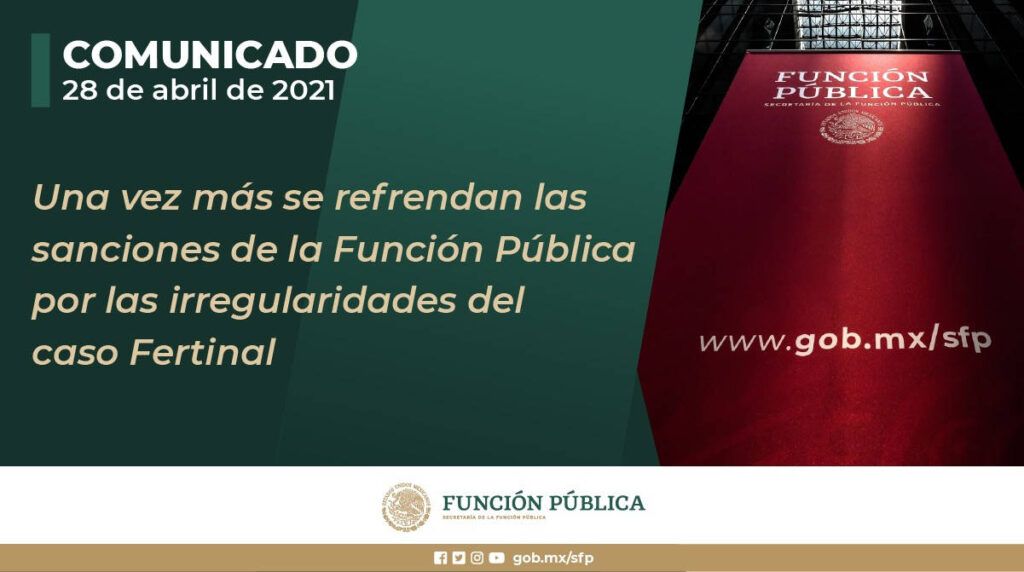 SFP refrenda sanciones por irregularidades del caso Fertinal