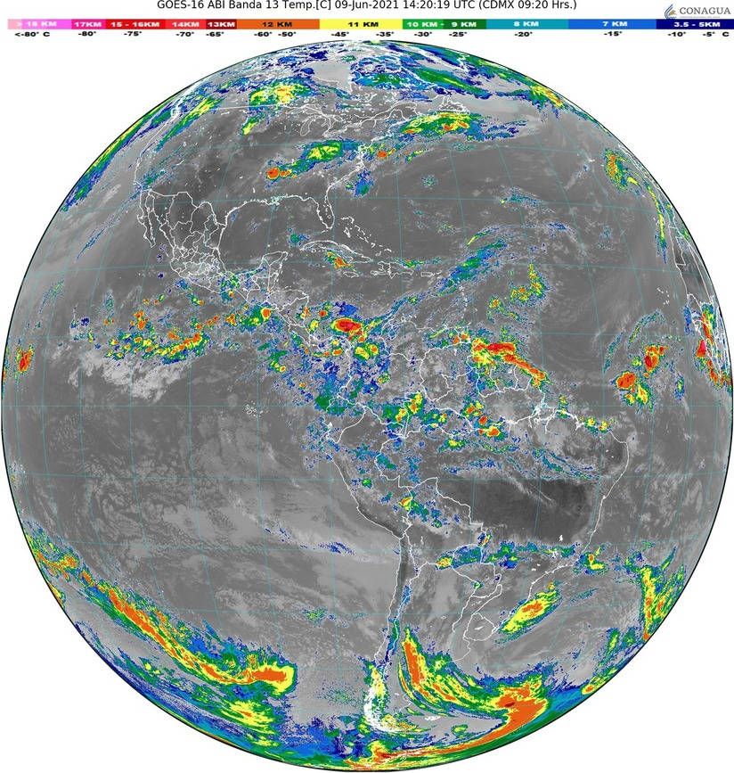 Lluvias y posibles granizadas en la Península de Yucatán