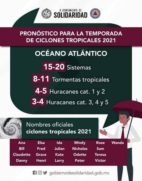 Alistan estrategias para afrontar temporada de huracanes en Solidaridad