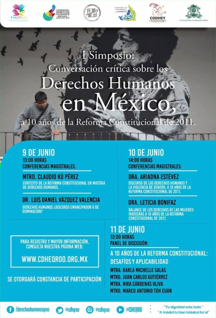 Se unen a Quintana Roo Comisiones de Campeche, Yucatán y CDMX en Simposio, para conmemorar 10 años de la Reforma Constitucional en Derechos Humanos