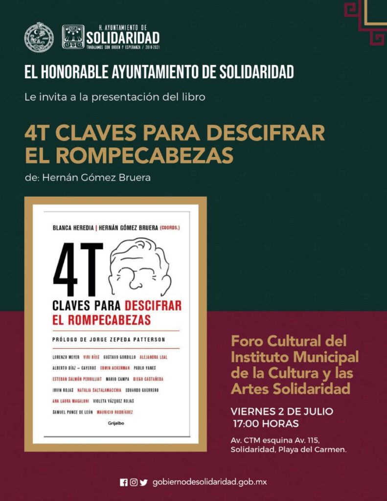 Invitan a la presentación del libro 4T Claves para descifrar el rompecabezas