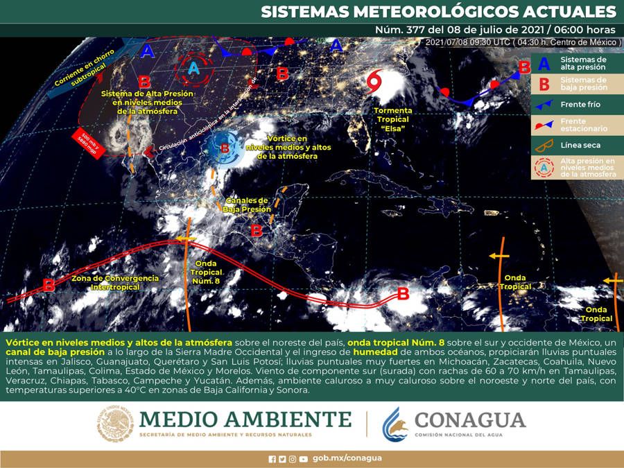 Lluvias y chubascos en Quintana Roo