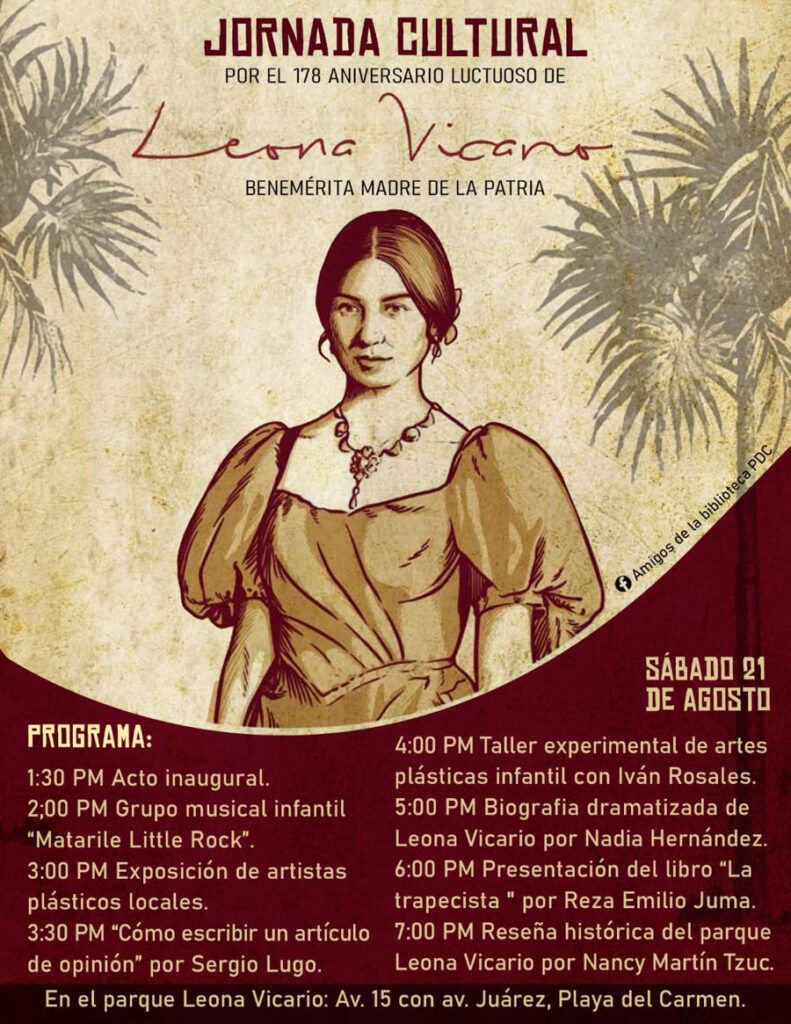 Invitan a la Jornada Cultural por el Aniversario Luctuoso de Leona Vicario