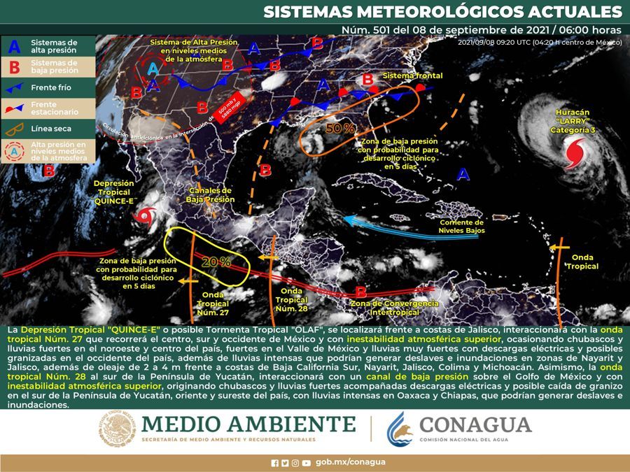 Habrá chubascos en Quintana Roo