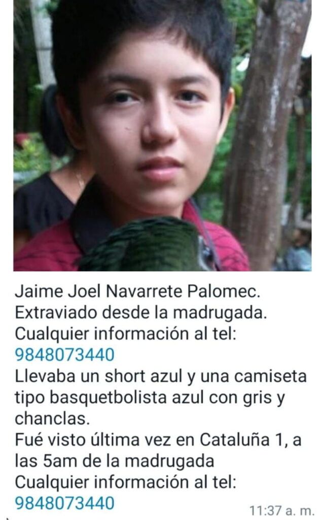 Solicitan ayuda para localizar a Jaime Joel Navarrete Palomec