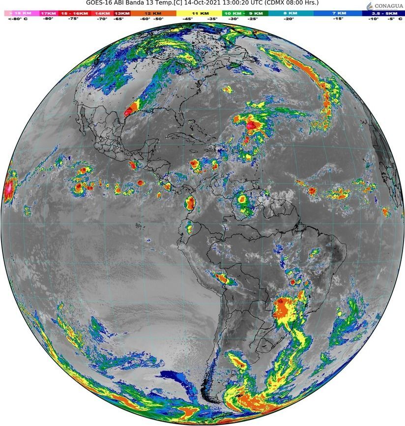 Probabilidad de lluvias en el país