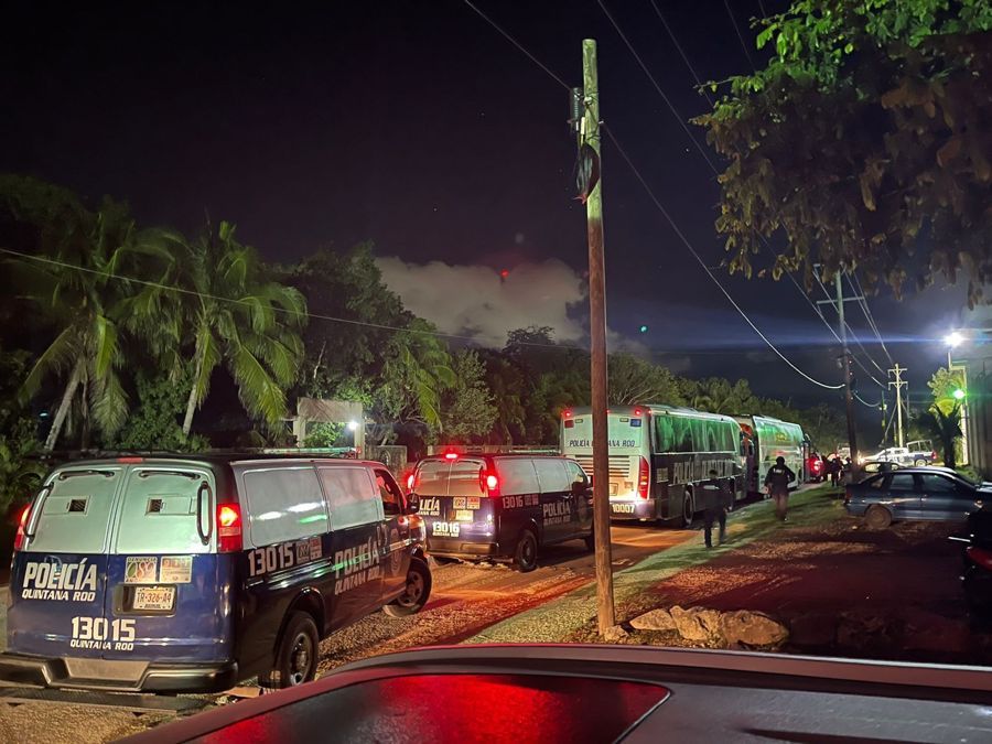 Cuerda en el penal de Playa del Carmen