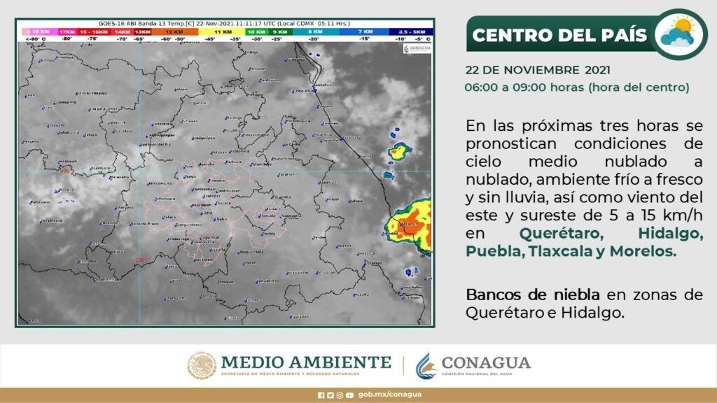 Frente frío N° 10 recorrerá el sureste mexicano