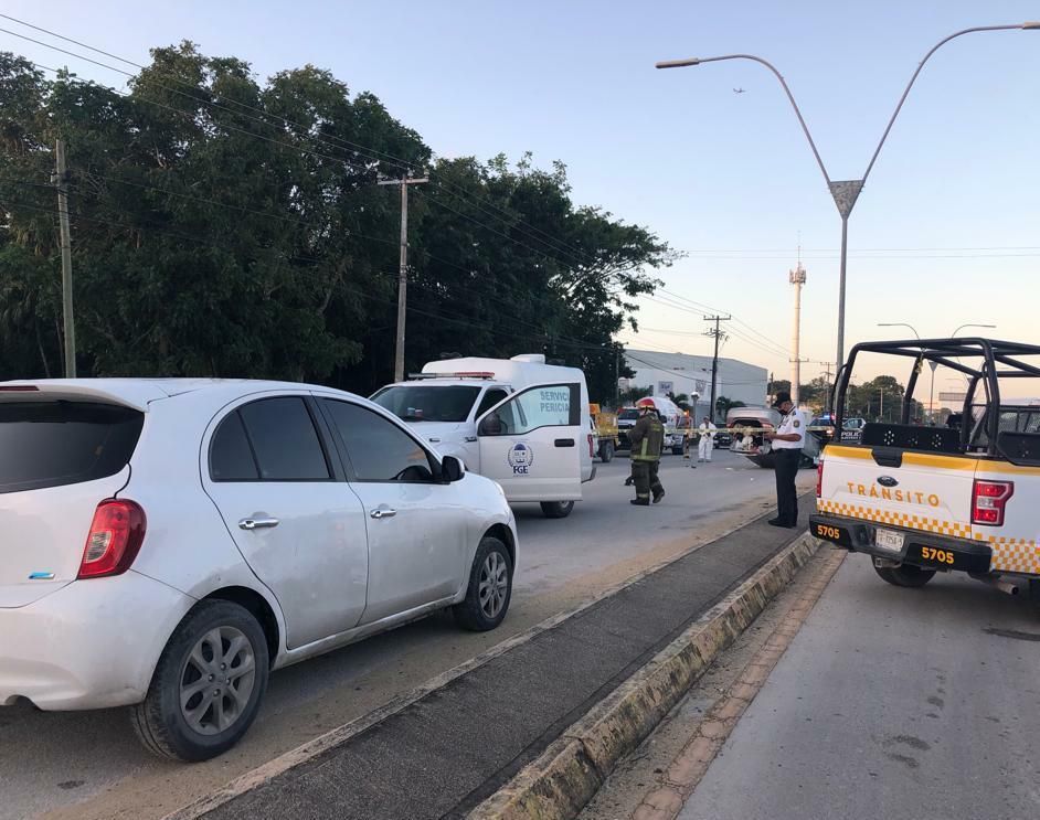 Trágica volcadura en Cancún