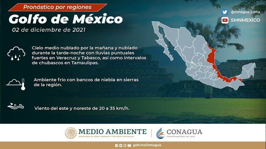 Se espera ambiente templado en Quintana Roo