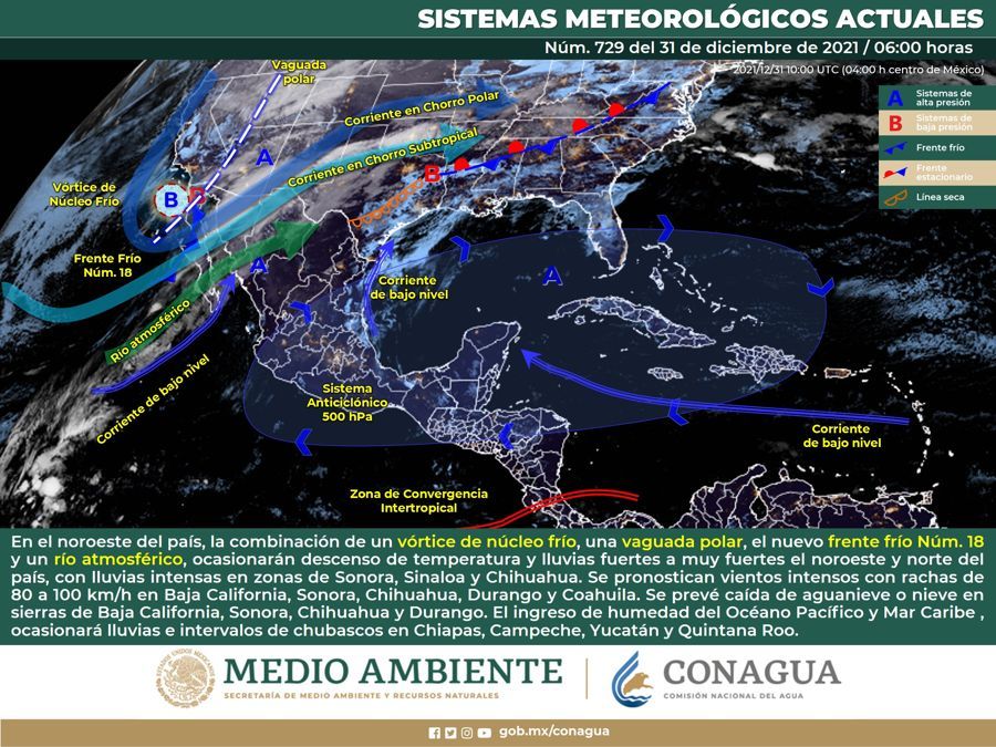 Ingreso de humedad al Caribe ocasionará lluvias