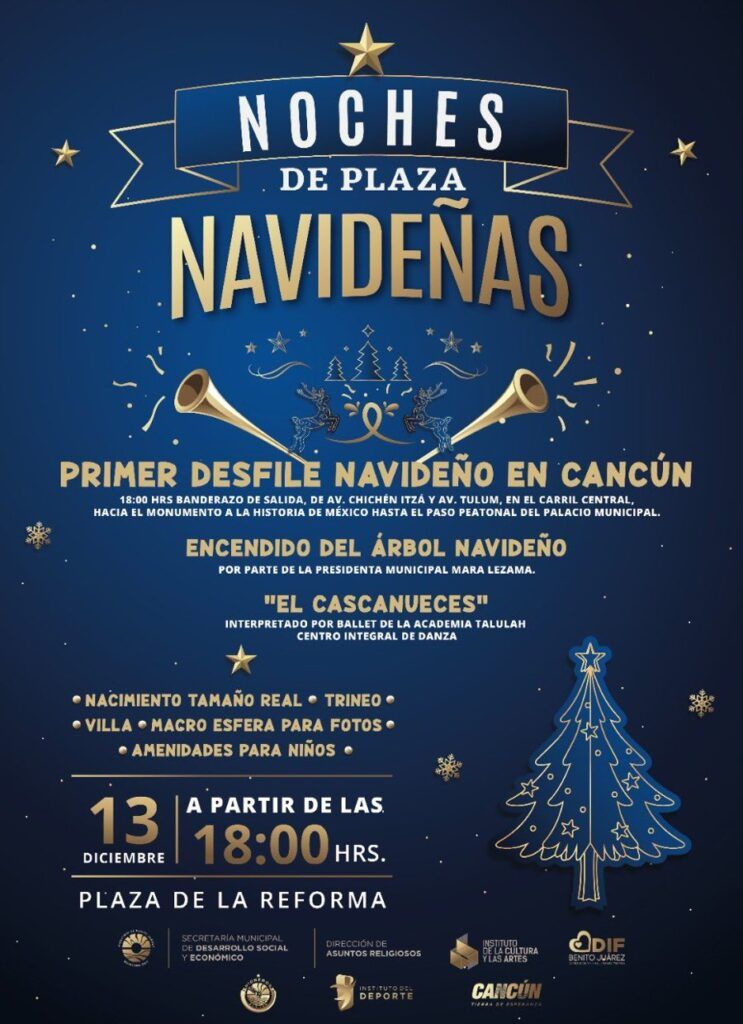 Invitan al Primer Desfile Navideño en Cancún