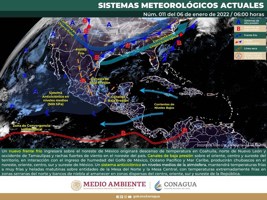 Habrá chubascos en el sur y sureste del país