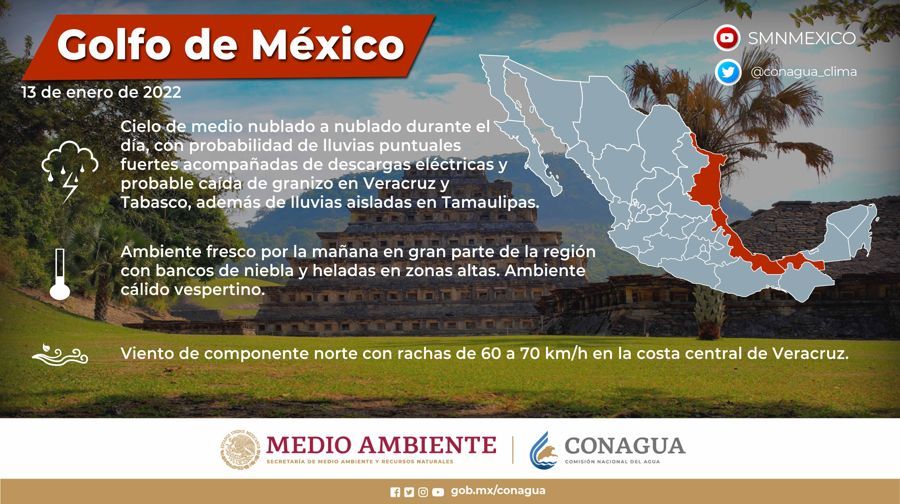 Continuará el frío y las lluvias en el sur del país