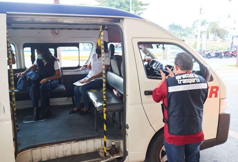 Verifican en Cozumel medidas sanitarias en transporte público