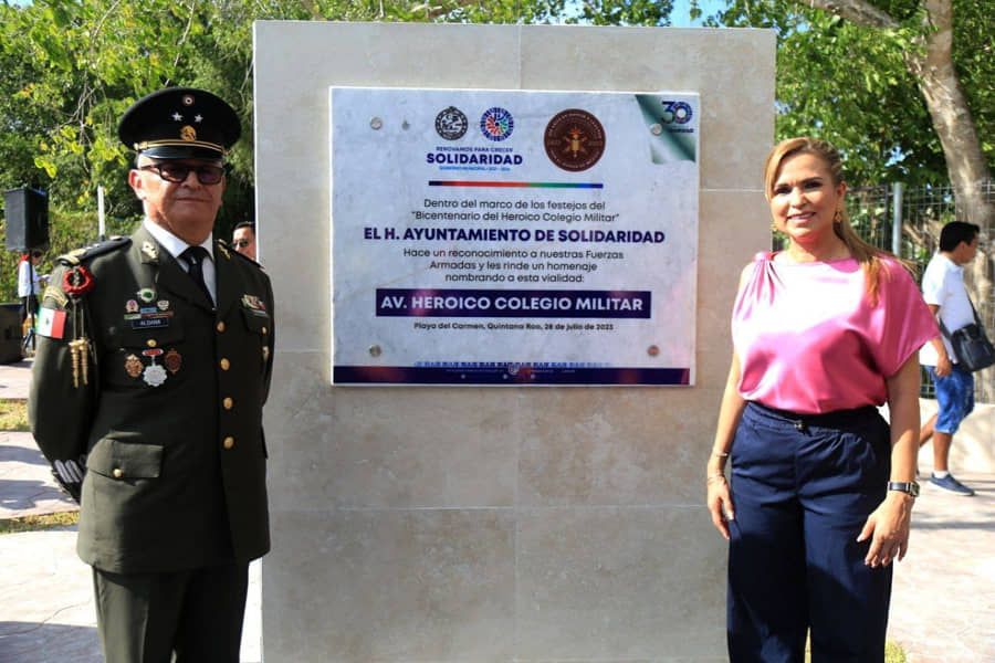 Inaugura Lili Campos avenida Heroico Colegio Militar