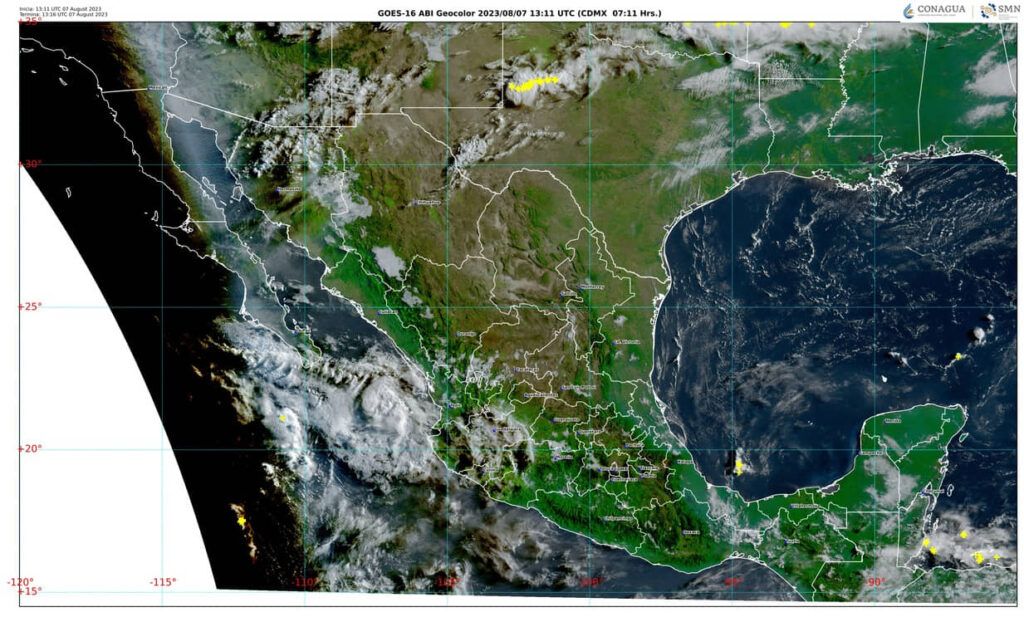 Ambiente templado para la Península de Yucatán