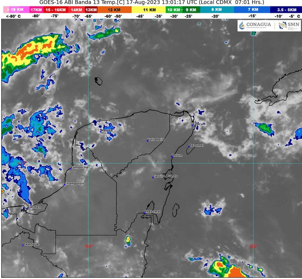 Se desplazará onda tropical N° 23 sobre el sureste de México