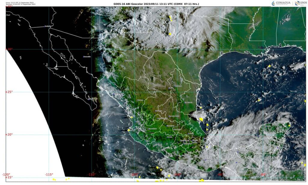 Lluvias con chubascos en Yucatán y Quintana Roo