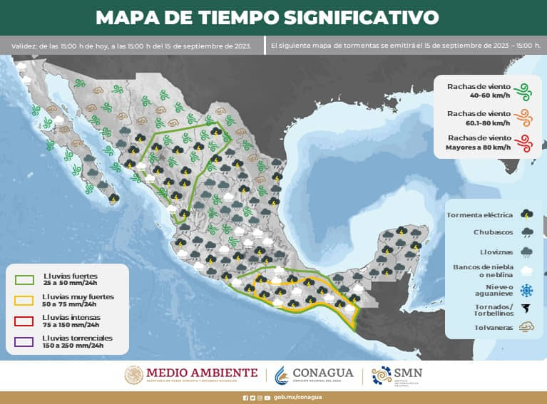 Ingreso de humedad en el caribe mexicano ocasionará más lluvias