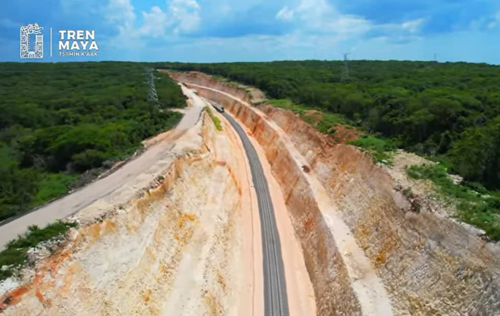 Tramo 4 del Tren Maya, de Izamal a Cancún, con avance de 97