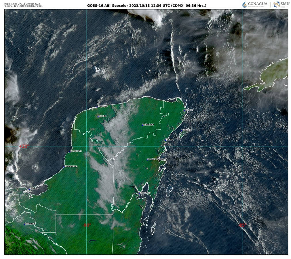 Se espera chubascos para Quintana Roo el día de hoy