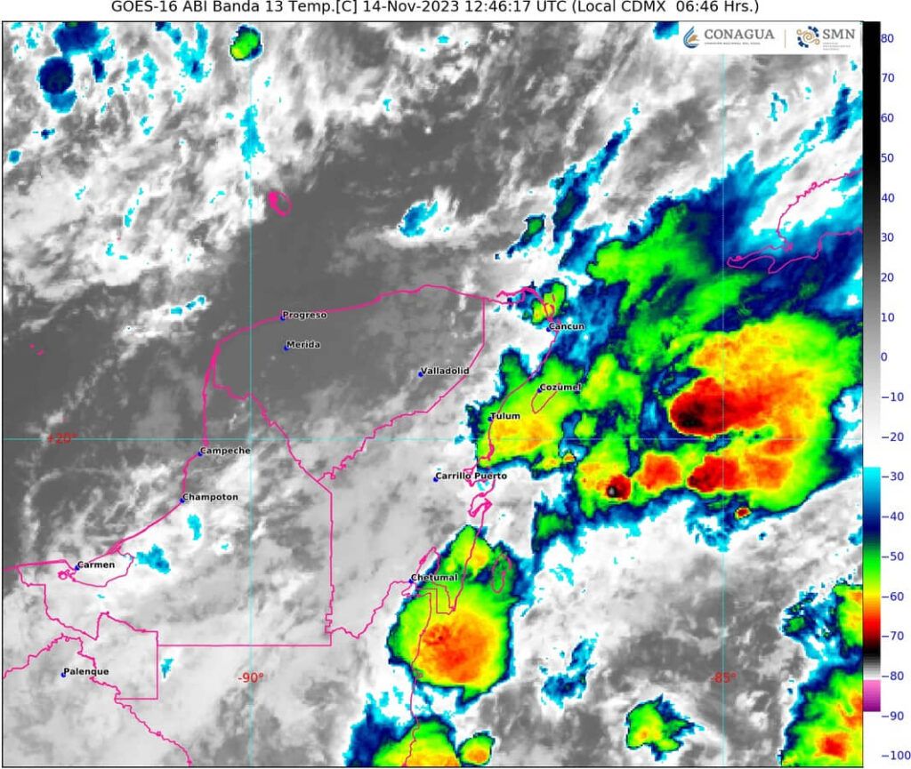 Hoy martes, el frente Núm. 9 se extenderá sobre el Golfo de México y la Península de Yucatán