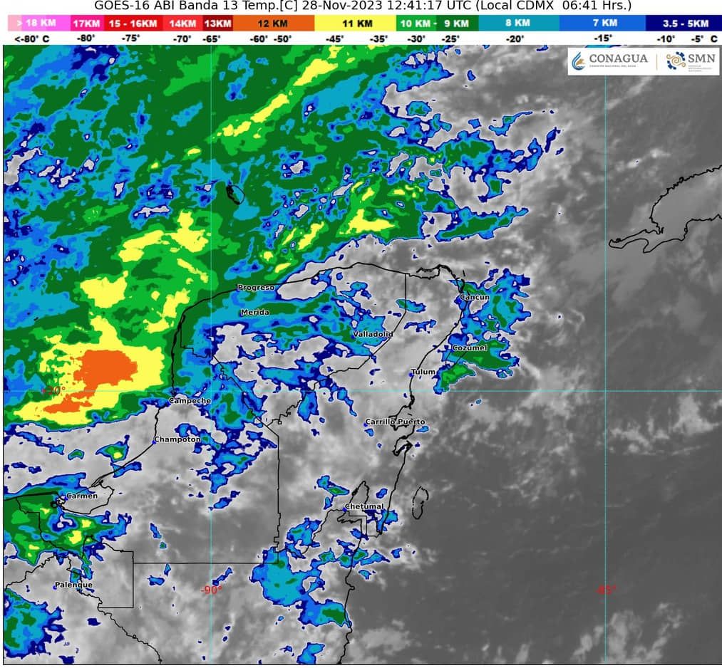 Pronostican lluvias para el sureste del país