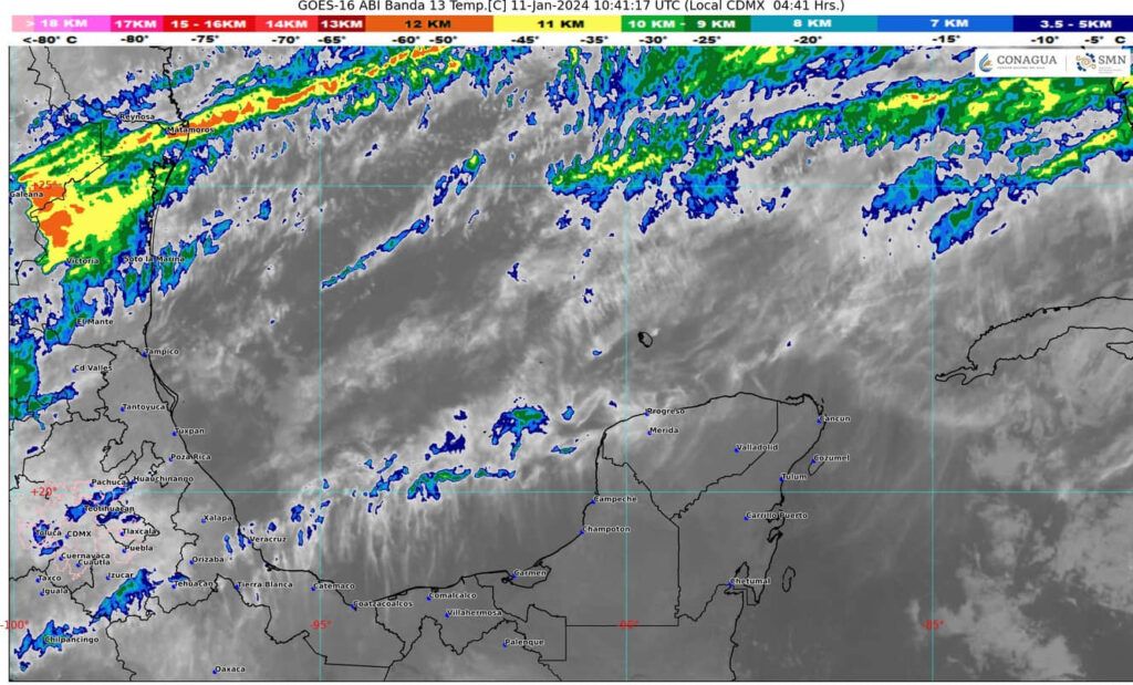 Temperaturas calurosas durante el día en Quintana Roo