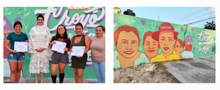 Inauguran el mural “Ella creyó que podía y lo hizo”