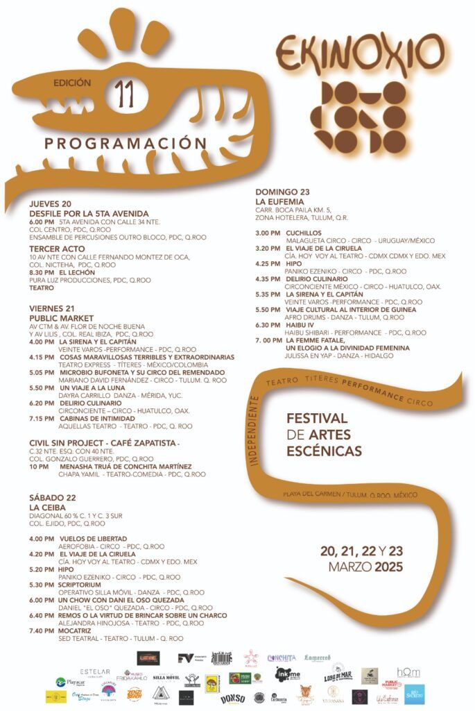 ¡El Festival Ekinoxio de Artes Escénicas festeja su edición 11 en Playa del Carmen!